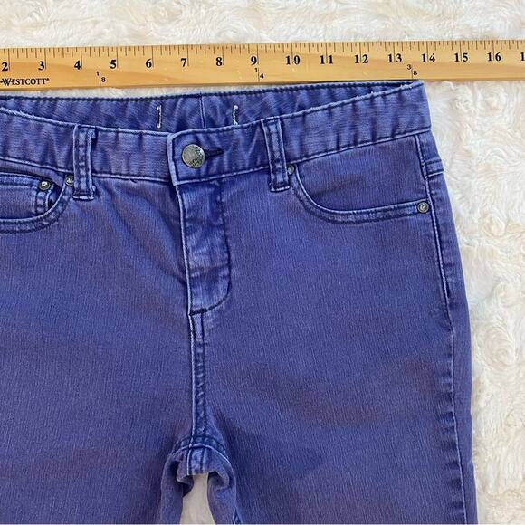 Free People Purple Denim Skinny Jeans Mid Rise Women - Picture 8 of 10